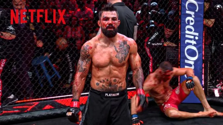 Mike Perry knee Nate Diaz MVP MMA 1 Netflix TKO ronde 2