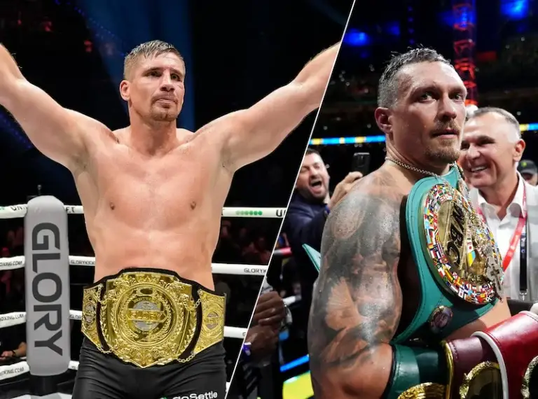 Rico Verhoeven Usyk controverse scheidsrechter stopt gevecht na bel Giza 2026