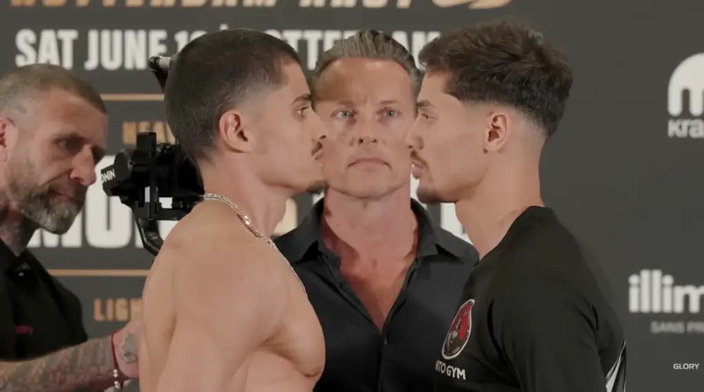 André Santos wint catchweight gevecht tegen Lounis Saing GLORY Collision 9 Rotterdam